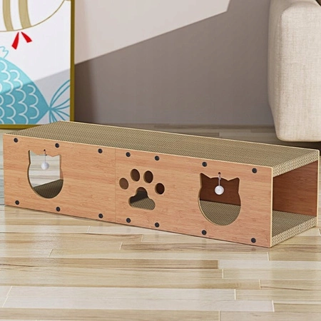 ECARLA drapak dla kota z zabawką, domek 100x29x30cm KOT20