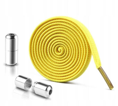 ECARLA sznurówki do butów elastyczne, bez wiązania Zółte 2szt