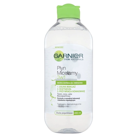 GARNIER Skin Naturals płyn micelarny 3w1 skóra normalna i mieszana 400ml
