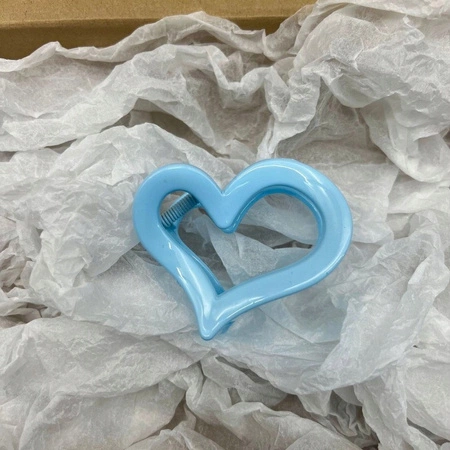 ECARLA spinka do włosów XL serce 6,5x6cm Niebieskie SP364N