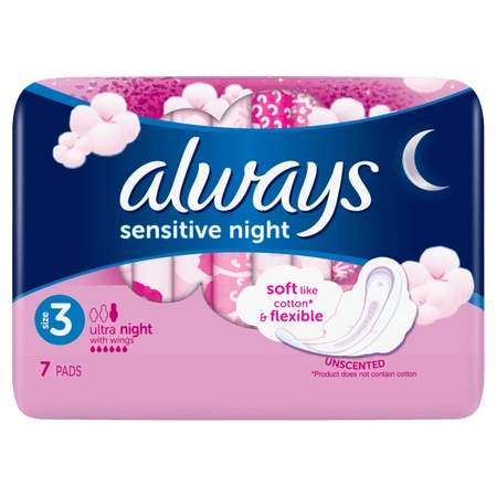 ALWAYS Sensitive Ultra Night podpaski higieniczne 7szt