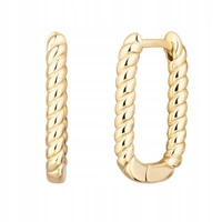 ECARLA kolczyki wiszące ze stali szlachetnej platerowanej złotem KST3212