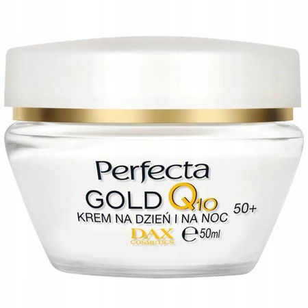 DAX Perfecta Gold Q10 zestaw do twarzy 50+ (krem + krem pod oczy) 200g