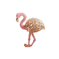 ECARLA broszka z kryształkami Różowy Flaming BZ194