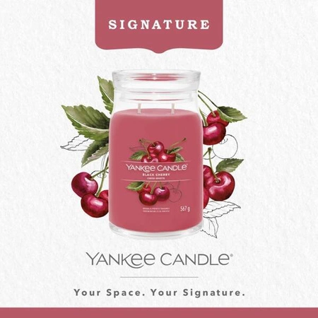 YANKEE CANDLE Signature Duża świeca w słoiku BLACK CHERRY 567g