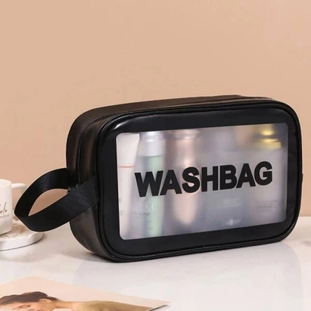 ECARLA zestaw 3 kosmetyczek WASHBAG czarne KS83CZ