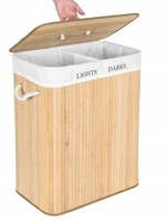 ECARLA organizer na pranie bambusowy 2 komory POJ07