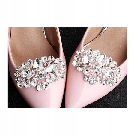 ECARLA klipsy do butów z kryształkami KDB17 2szt