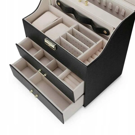 ECARLA szkatułka pudełko kuferek elegancki czarny PD49CZ 1szt