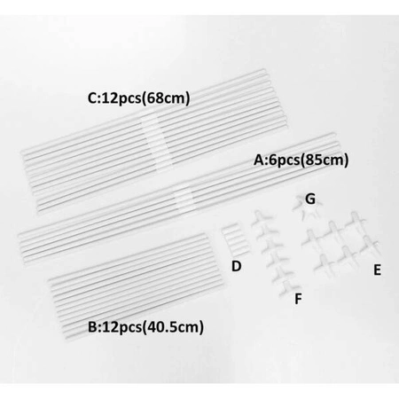 ECARLA namiot dziecięcy, baldachim Niebieski wbiałe paski BAL7N