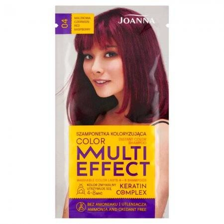 JOANNA Multi Effect szamponetka koloryzująca 04 Malinowa Czerwień 35g