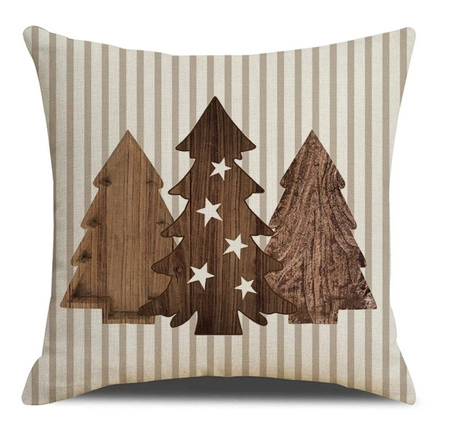 ECARLA Zima Świąteczna poszewka na poduszkę Boho 45x45 TRZY CHOINKI POD210