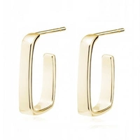 ECARLA kolczyki ze stali szlachetnej platerowanej 14k złotem KST3343