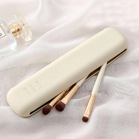 ECARLA silikonowe etui na pędzle do makijażu 20cm Kremowy PZ44WZ1