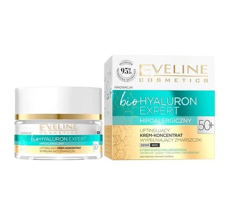 EVELINE Bio Hyaluron Expert 50+ liftingujący krem-koncentrat dzień i noc 50ml