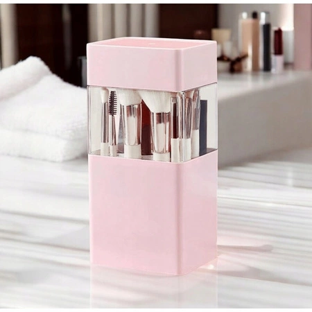 ECARLA organizer na pędzle 12szt pojemnik do suszenia 22x10,5x8cm Róż CB71R