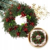 ECARLA girlanda świąteczna wieniec ozdoba na drzwi stroik 45cm WSN22