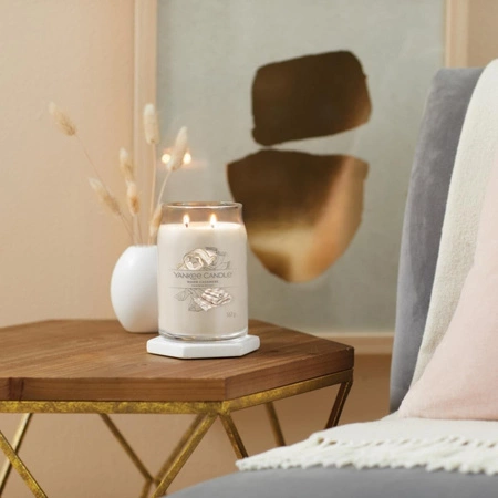 YANKEE CANDLE Signature Duża świeca w słoiku WARM CASHMERE 567g