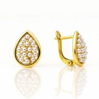 ECARLA kolczyki ze stali szlachetnej platerowanej 14k złotem KST3432