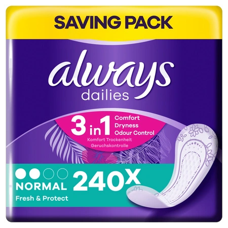 ALWAYS Dailies wkładki higieniczne Normal Fresh & Protect 60szt