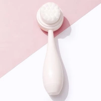 ECARLA szczotka do mycia twarzy dwustronna 14,5cm Różowa SCZ13R