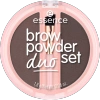 ESSENCE Brow Powder Duo Set pudrowy zestaw do brwi 03 Dark 1,8ml