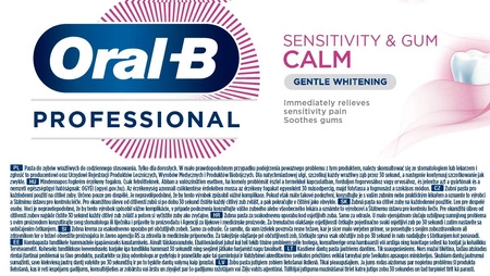 ORAL-B Pro-science Advanced Sensitivity&Gum Calm pasta do zębów Gentle Whitening 75ml