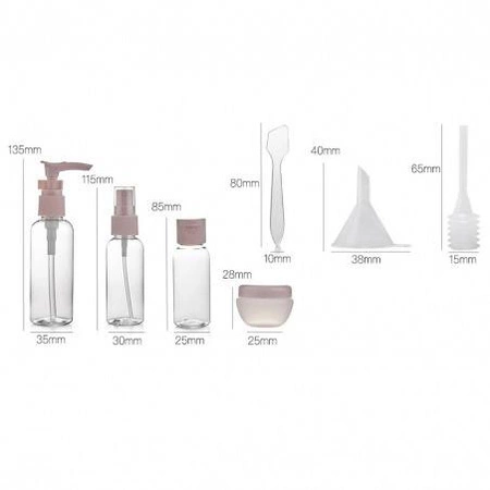 ECARLA zestaw podróżnych pojemniczków 8szt Różowe KS64WZ1