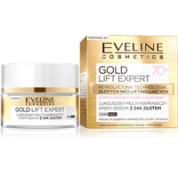 EVELINE Gold Lift Expert 70+ luksusowy multi-naprawczy krem-serum z 24K złotem 50ml