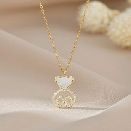 ECARLA naszyjnik ze stali szlachetnej pozłacanej MIŚ NST2169