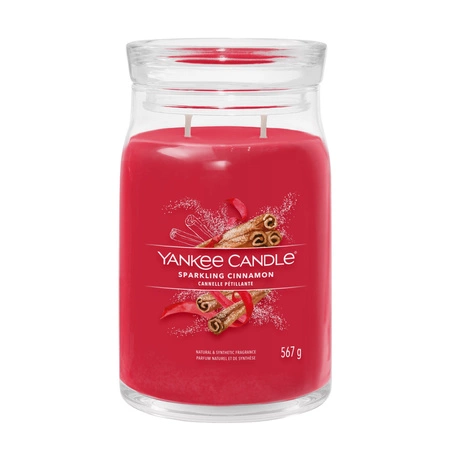 YANKEE CANDLE Signature Duża świeca w słoiku SPARKLING CINNAMON 567g 
