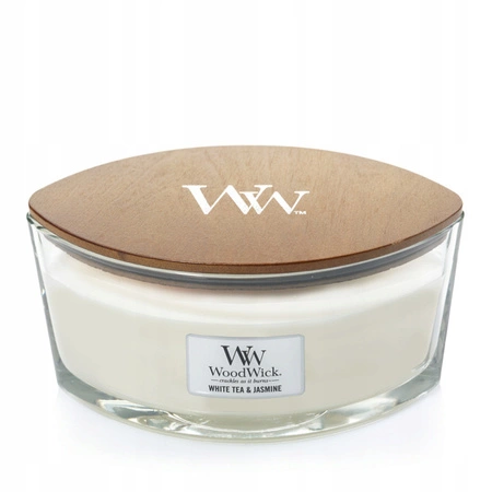 WOODWICK Core Hearthwick świeca w słoiku elipsa White Teak 453g 