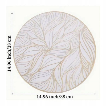 ECARLA podkładka na stół okrągła Złota 38cm MP43 1szt