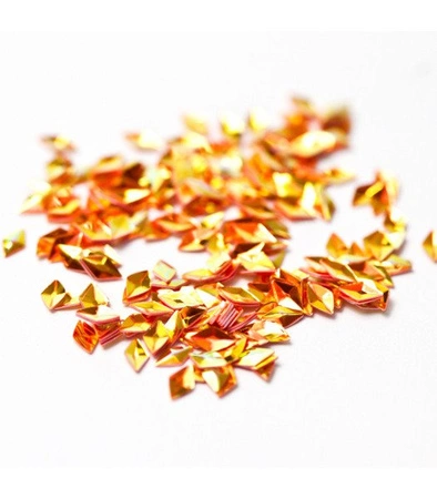 NEESS Blink Efekt Jet ozdoba na paznokcie romby 3404 Złoty 1g