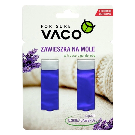 VACO zawieszka na mole odzieżowe zapach Dzikiej Lawendy 2x4,5ml