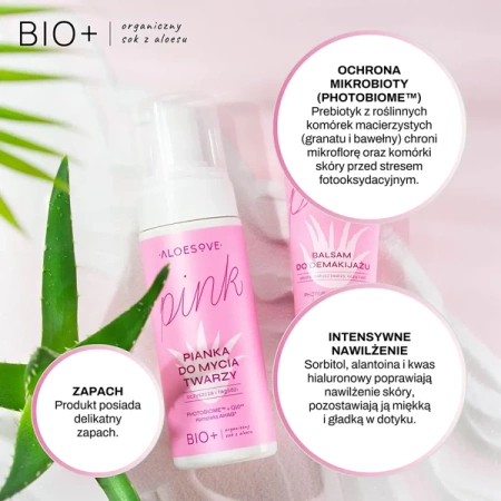 SYLVECO Aloesove Pink pianka do mycia twarzy 150ml