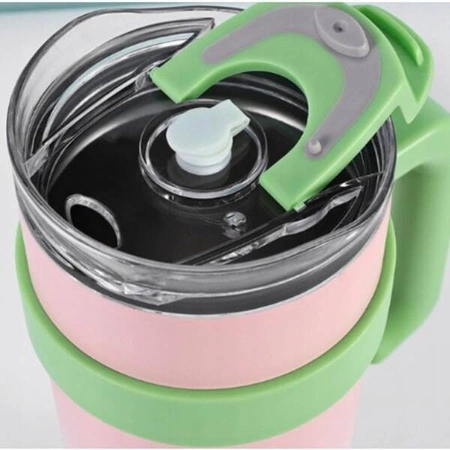 ECARLA kubek termiczny z uchwytem i rurką 1200ml Brzoskwiniowy BD23R