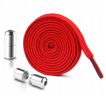 ECARLA sznurówki do butów elastyczne, bez wiązania Czerwone SDB01CZE 2szt