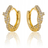 ECARLA kolczyki ze stali szlachetnej platerowanej 14k złotem KST3469