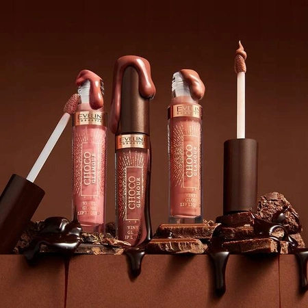 EVELINE Choco Glamour pomadka w płynie winylowa 03 Toffe Chocolate 4,5ml