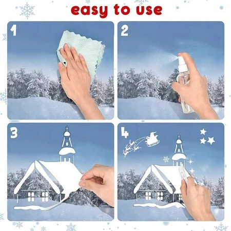 ECARLA naklejki na szybę świąteczne kolorowe 2 arkusze 45x30cm NKD02