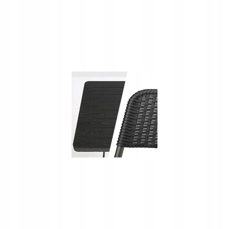 ECARLA zestaw mebli balkonowych Bistro Czarne SC07