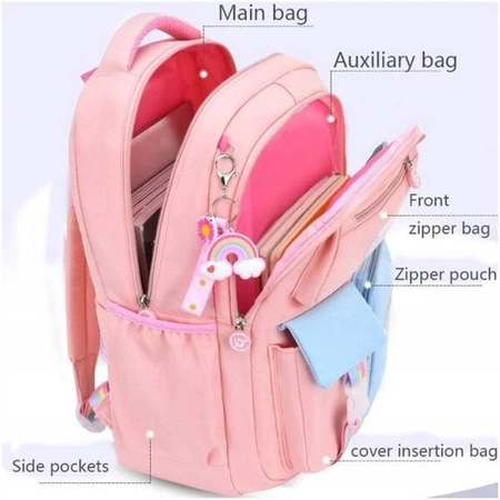 ECARLA plecak uniwersalny kieszonki, odblaski PL160R