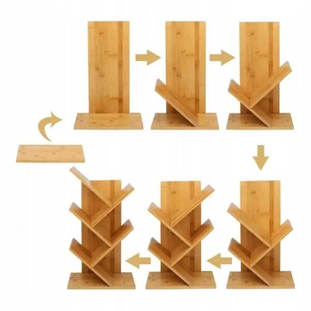 ECARLA regał 5 półek na książki na biurko SZ36JBR