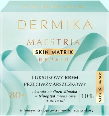 DERMIKA Maestria krem do twarzy przeciwzmarszczkowy na dzień i noc 80+ 50ml