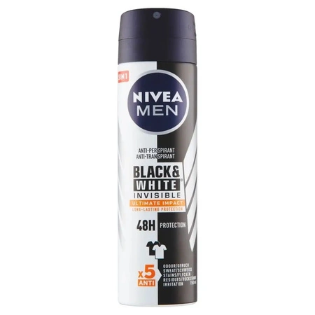 NIVEA Black & White Invisible antyperspirant w sprayu Ultimate Impact 150ml