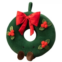 ECARLA poduszka świąteczna welurowa 45cm ŚWIĄTECZNY WIANEK PDS18