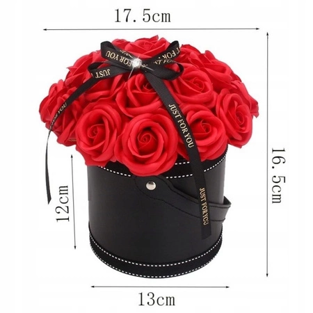 ECARLA Flower Box bukiet zapachowych kwiatów mydlanych 21szt Czerwone BUK08CZE