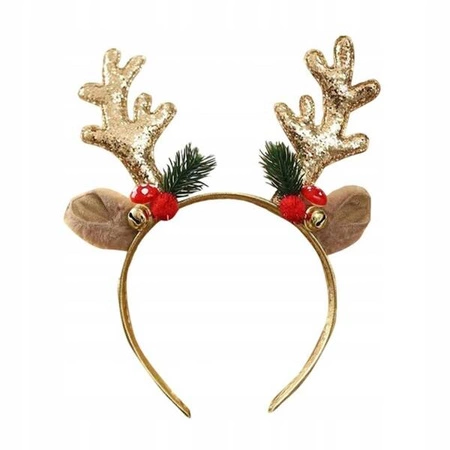 ECARLA opaska do włosów świąteczna z uszkami i rogami Renifer O538Z