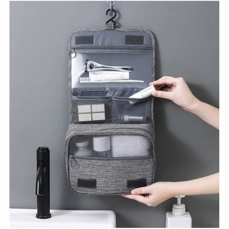 ECARLA kosmetyczka rozkładana Czarny 23x19cm KS34WZ3